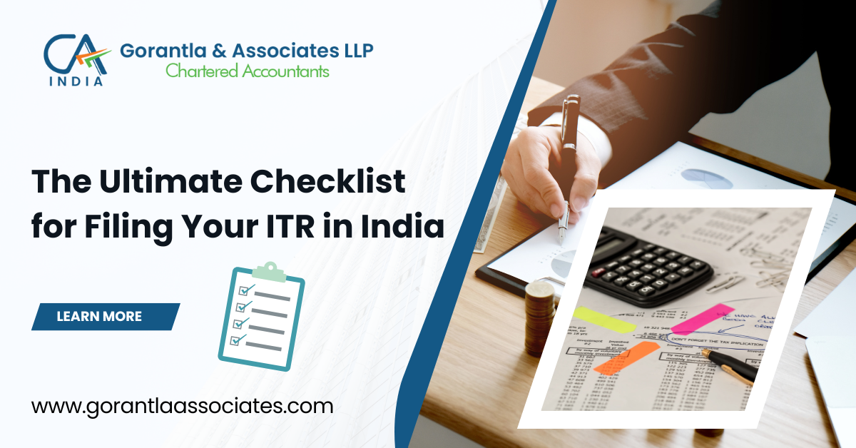 ITR FIlling checklist - CA Butchibabu